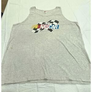 Vintage gray nascar tank top for men size 2X